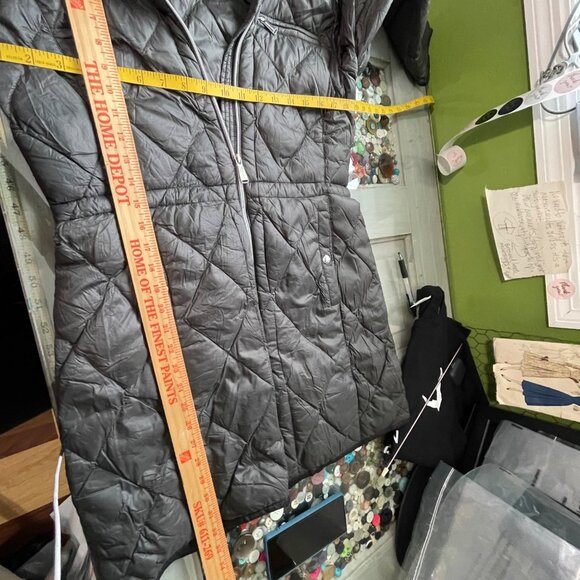 Michael Kors Puffer Coat Size Small Packable Down Quilted Hooded Full Zip Black - Picture 7 of 7